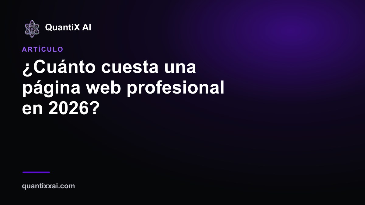 ¿Cuánto cuesta una página web profesional en 2026?