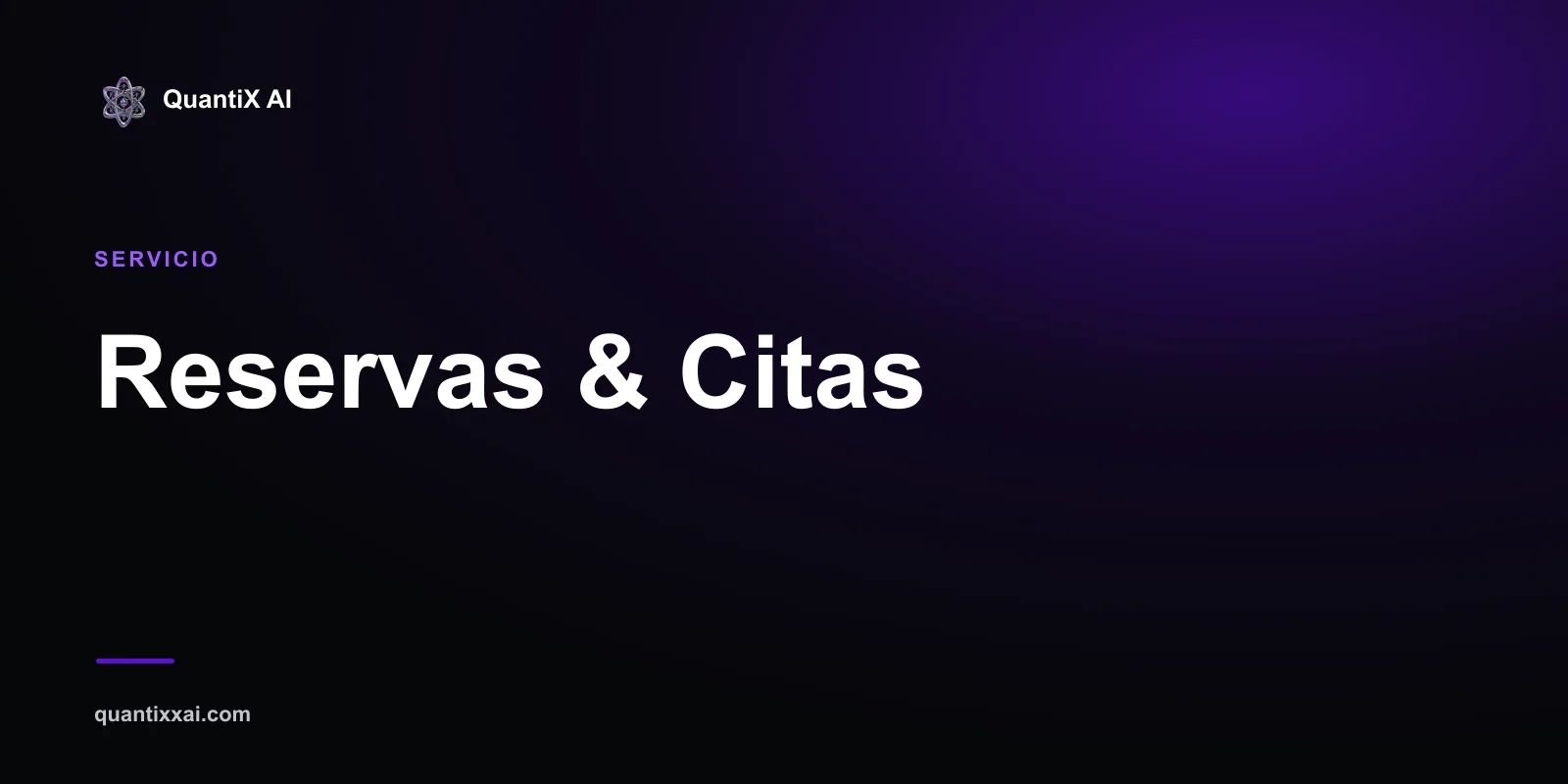 Reservas & Citas — QuantiX AI